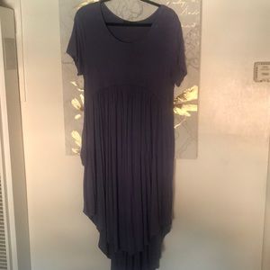 Off Brand Cotton Purple High-low dress w/pockets